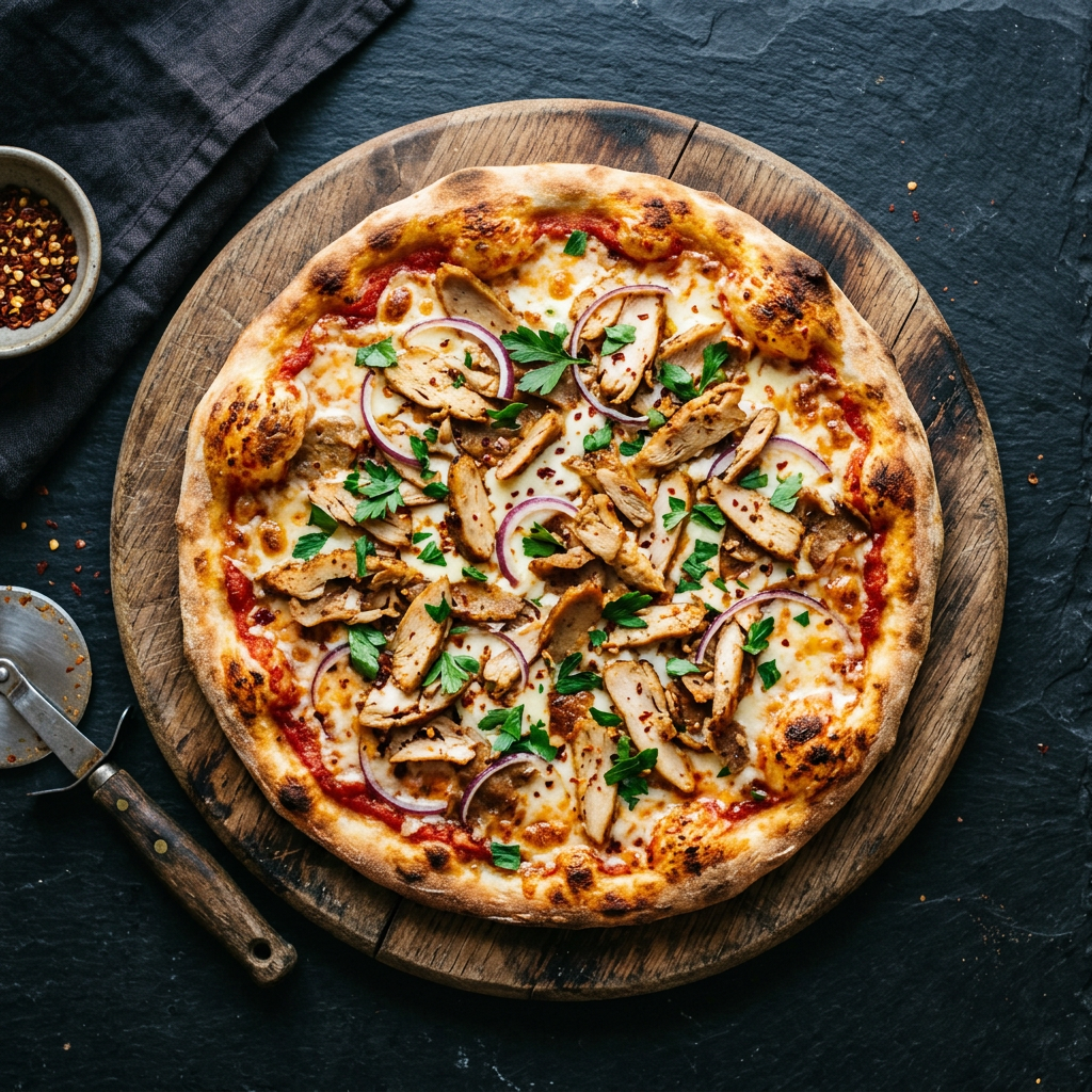 Hühnerkebap Pizza