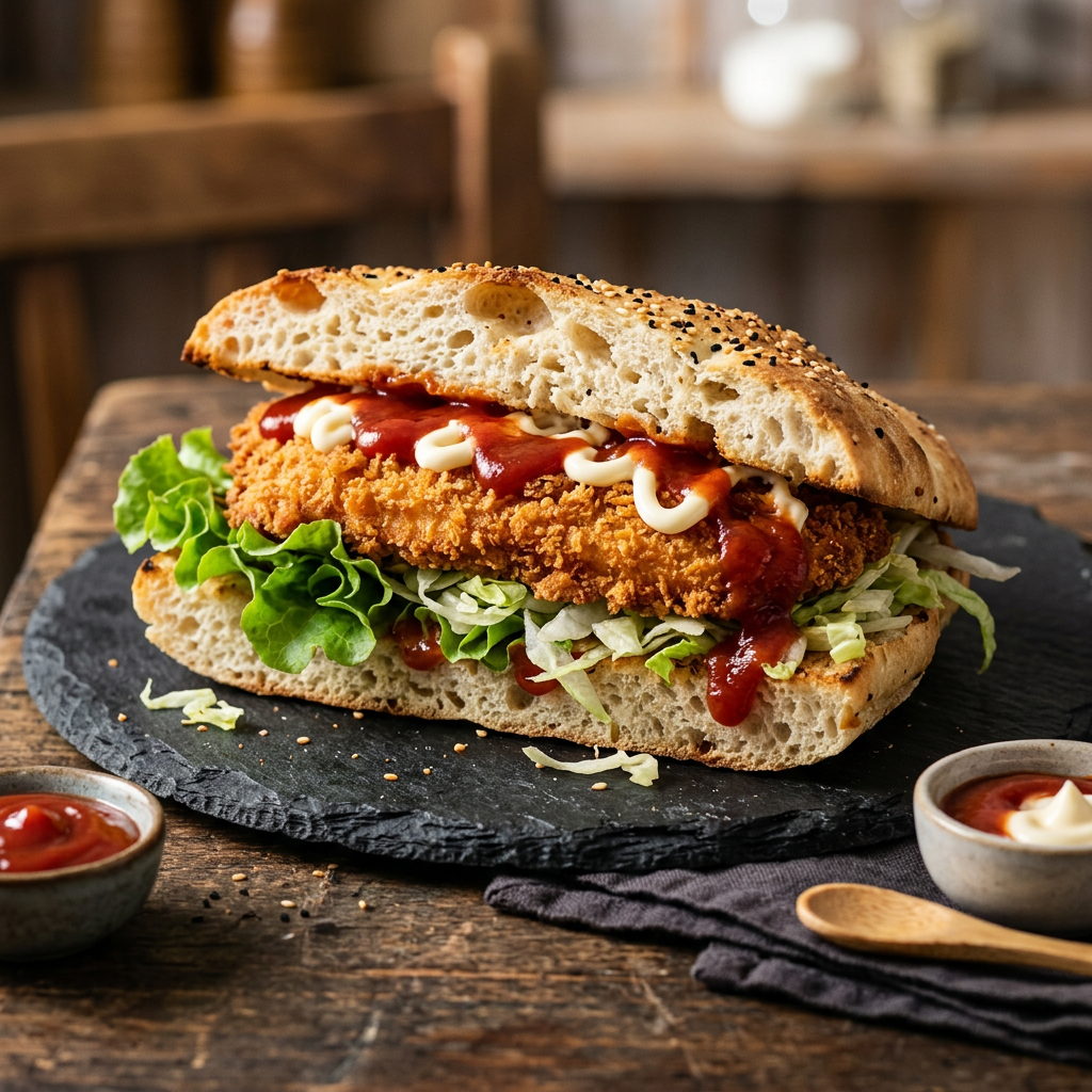 Hühnerschnitzel Sandwich
