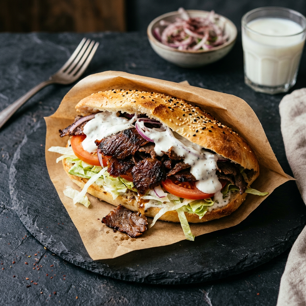 Kalbkebap Sandwich